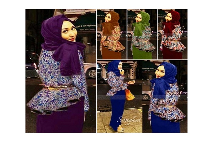 Trend Baju Muslim Berbahan Songket